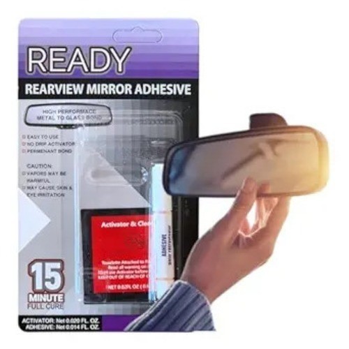 Quick-Cure Rearview Mirror Adhesive, Durable Metal & Glass Bond for All Seasons,