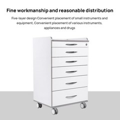 5 Drawers Medical Cart Storage Cabinet/ VRN Dental Ultrasonic Scaler A8 Cavitron