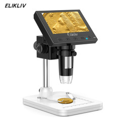 Elikliv Digital Microscope 1000X 4.3” LCD Jewelry Loupe Watch Coin Magnifier