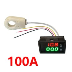 1/2x Hall Current Voltmeter Dual Digital Display DC 0-300V ± 50A/100A/200A/400A