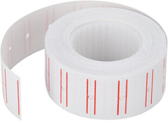 10 Rolls 6000 White Price Gun Labels for Mx-5500 – with Double Red Line Visibili