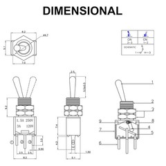 10Pcs AC 250V/1.5A 120V/3A ON/ON 2 Position 3 Pin SPDT Mini Micro Toggle Switch