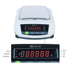 U.S. Solid 3000g x 0.01 g Precision Balance AC/DC Power Supply Black Panel
