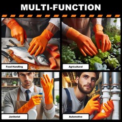 ARKEVA 8 Mil Nitrile Industrial Disposable Gloves, 8 Mil, Latex-Free, Raised …