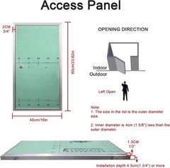 Paintable Drywall Access Panel – Large Flush Mount Inspection Door 60x90cm