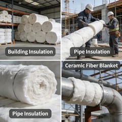 Long Service Life 16″x24″ Ceramic Fiber for Industrial Duct Heat Insulation