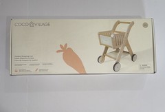 New Coco Village Wooden Shopping Cart 2+ Years Play Food Kitchen Play Hardwood