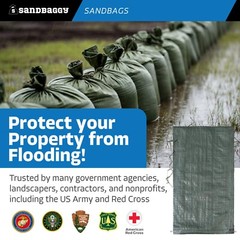 (15) Sandbags for Flooding – Green – Sandbags Empty – Sand Bags – Wholesale Bulk