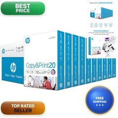 HP 200060C Printer Paper 8.5×11 20 lb 10 Ream Case 5000 Sheets 92 Bright