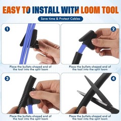 Braided Split Sleeving Wire Loom Tubing Cable insulated Sleeve Cord Protector