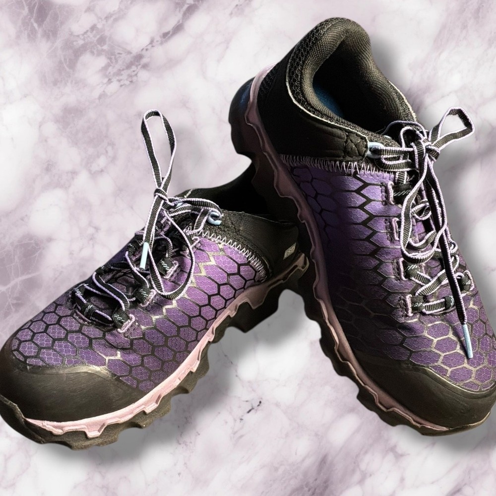 NWOT Women’s 8M TIMBERLAND PRO Powertrain Purple Black Alloy Toe Work Sneakers