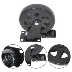 4Pcs Heavy Duty Casters Black 6″ W/ Brake 360° steering With 2× Hardware Kits