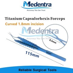 8.5mm Capsulorhexis Forceps Titanium incision Ophthalmic Micro Instruments
