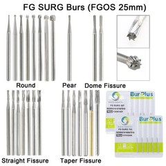 Wave Dental FGOS Surgical Burs Long Carbide Burr 25mm FG SURG 557 702 Round 4 6
