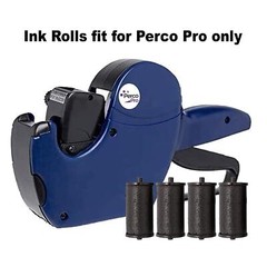 4-Pack Ink Roll for Pro Labelers Compatible w/ 1 & 2-Line Label Guns