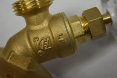 Lead-Free Brass Hose Bibb Spigot Faucet Set of 2 1/2 in FIP x 3/4 in GHT White