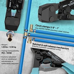 SHALL Pex Cinch Tool Kit 3/8″-1″ Crimper Pipe Cutter & 30 Clamps 2026