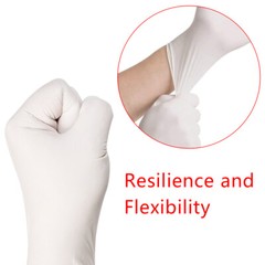 New Disposable Latex Gloves, Powder Free Large. (100 Gloves Per Box)