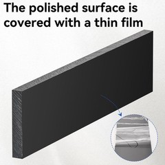 HDPE Plastic Block 1/2in Black Plastic Block 12x3In Perfect