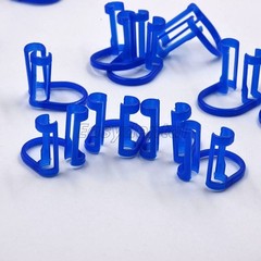 10-100Pcs Cotton Roll Holder Disposable Clips Plastic Blue For Dental Lab Clinic