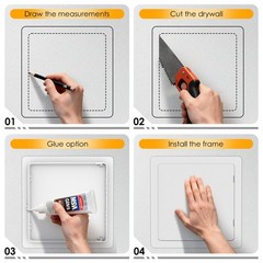 Suteck Plumbing Access Panel for Drywall Ceiling 16 x 16 Inch Reinforced Plastic
