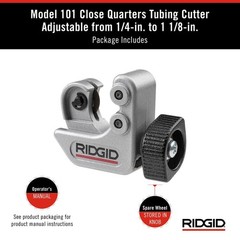 RIDGID 1/4 in. to 1-1/8 in. 101 Close Quarters Copper, Aluminum, Brass