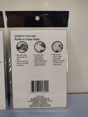 LOT OF (3) Jot Self-Laminating Sheets (3pc) each pack / Size: 4.5 x 6.5