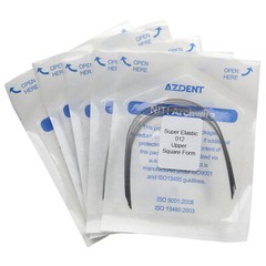 AZDENT Dental Orthodontic Super Elastic Niti Round Arch Wire Ovoid / Natural FDA