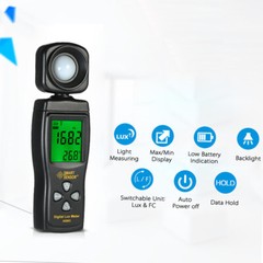 SMART SENSOR 0-200000 Lux Digit Lux Meter Illuminometer Luminometer MAX/MIN O6D1