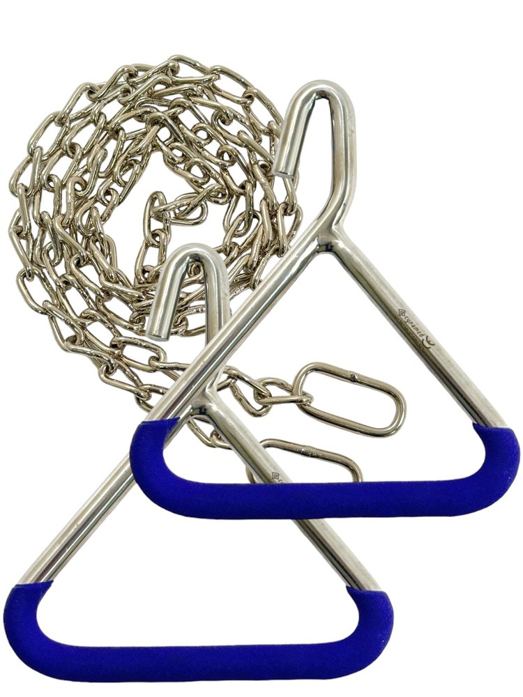 German Steel OB Apparatus Leg Catch Set 2 Handles Puller Hook and 1 Chain 60in