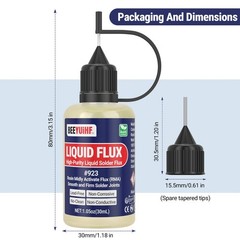 BEEYUIHF No Clean Liquid Solder Flux Dropper Electrical Soldering (30 mL/1 Oz.)