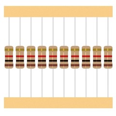 25 Values 1W Carbon Film Resistor Kit from 1 Ohm to 1M Ohm 1 Watt 5% Resistors A