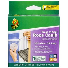 White Rubber Rope Caulk Strip for Windows and Doors Self Adhesive 0.125 inch x
