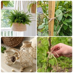 G2PLUS Natural Jute Twine, 1.5MM 984 Feet Gift Brown 1.5mm 984ft,