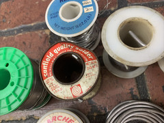 VINTAGE Solder Spools Tin Lead Mixed Lot over 4 pounds