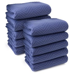 10 Moving Blankets Furniture Pads – Deluxe Pro – 80″ x 72″ Royal Blue