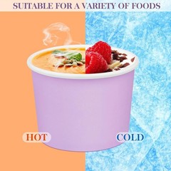 50 Pack Ice Cream Containers with Lids 8 Ounces Disposable Soup Bowls with Li…