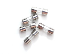 LOT OF 5 EACH NEW F5AL 125V 3.6mm x 10mm FAST BLOW FUSES