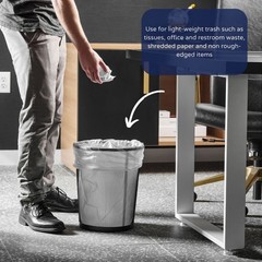 Plasticplace 12-16 Gallon Trash Bags │ 1.0 Mil │ Clear Tall Garbage