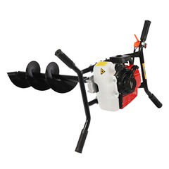 Two Men 2 Stroke 3HP Gas Power Post Hole Digger Honda Engine with 8-inch Auger