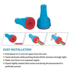Dicio Waterproof Landscape Wire Connectors for 20-10 AWG 10 PCs UL Listed, Wi…