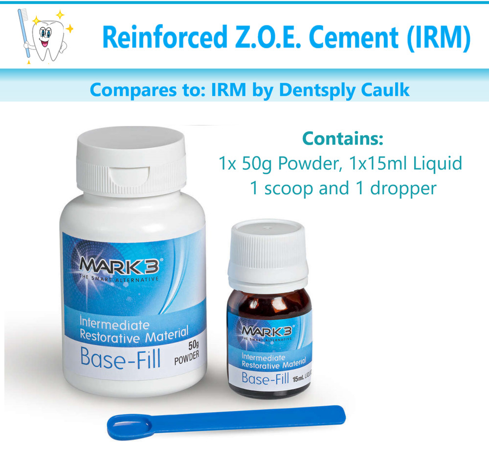 Dental IRM Polymer-Reinforced ZOE Intermediate Restorative Cement, 50gm. Powder