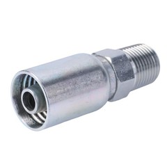 12Pcs 1/2″ HOSE X 1/2″ NPTF MALE PIPE THREAD HYDRAULIC HOSE END CRIMP FITTINGS