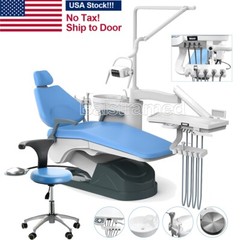 Dental Unit Chair Computer Controlled DC Motor PU Leather Chair &Doctor Stool