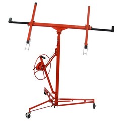 FOREOCELIV 11ft Drywall Lift Panel Hoist Jack Lifter 150 lbs Ceiling Wall Red