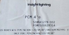INSIGHT LIGHTING PCM PILOT-COVE LINEAR LED FIXTURE, 110-277V, 4000K, 28w, 48″