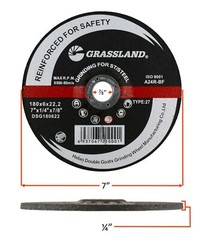 Grinding Disc, Stainless Steel Grinding wheel – 7″ x 1/4″ x 7/8″ – T27