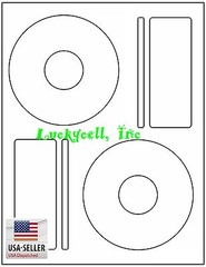 2000 CD/DVD Laser and Ink Jet Labels Compatible Memorex 1000 Sheets Large Core
