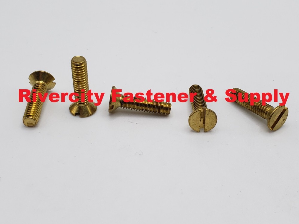 M4-0.7×16 Brass Slotted Flat Head Machine Screws M4 x .7 x16 DIN 963 4mm x 16mm