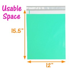 12×15 Pastel Pink &Teal Poly Mailers, HOT! NEW Designer Shipping Mailing Bags!